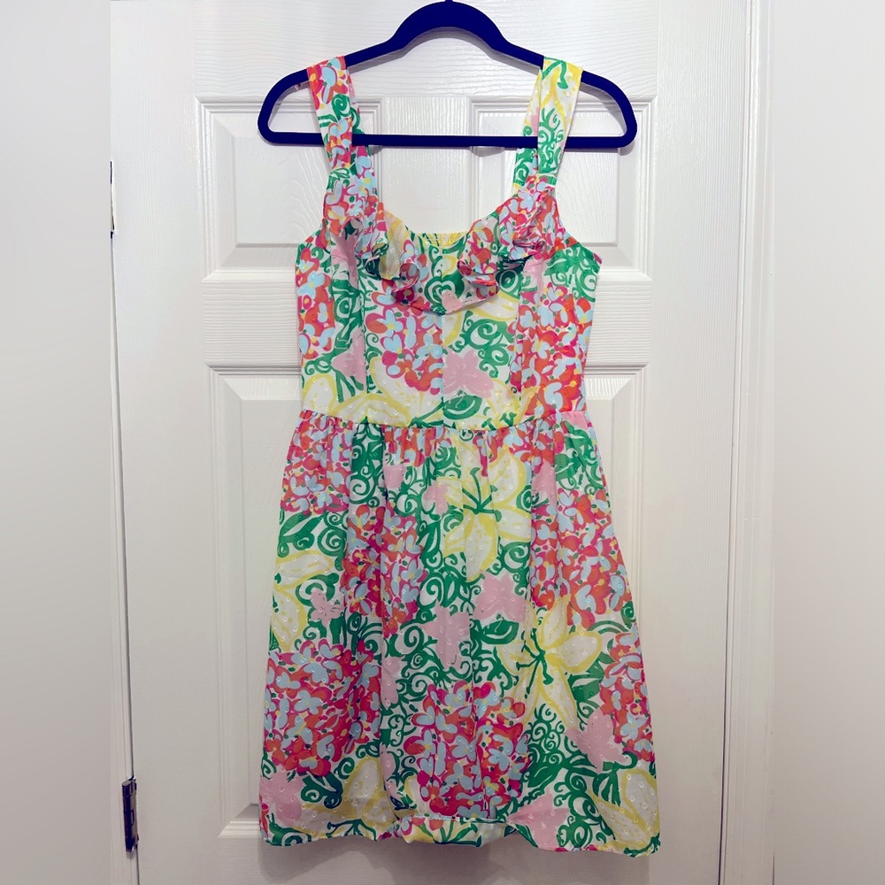 Lilly Pulitzer Peggy Dress, Mariposa print. Size 8. EUC.